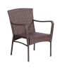 3 Pieces Outdoor Seating Group Furniture, PE Rattan Patio Furniture, Wicker Patio Chairs Set, Patio Bistro Sets, Outdoor Conversation Sets - Brown