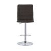 Waffle Black and Chrome Adjustable Bar Stool (Set of 2)