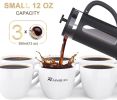 Mini French Press 12 oz; Small French Press Coffee Maker 350 ml; Heat Cold Coffee Brewer Camping Coffee Press