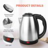 Stainless Steel Electric Tea Kettle, Electric Kettles for Boiling Water, 1.7L Electric Kettle, Cordless Water Boiler with 360 Degree Rotational Base