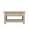 Wood Rectangular Lift Coffee Table; Driftwood Gray