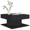 Coffee Table Black 22.4"x22.4"x11.8" Engineered Wood