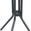 Outsunny 3 Piece Bar Height Outdoor Bistro Set for 2, Round Patio Pub Table 2 Bar Chairs with Comfortable Design & Strong Build, Charcoal Gray