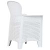 3 Piece Bistro Set Plastic White Rattan Look