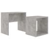 Coffee Table Set Concrete Gray 18.9"x11.8"x17.7" Engineered Wood