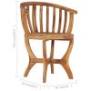 3 Piece Patio Bistro Set Solid Teak Wood