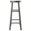 Shelby 2-Pc Swivel Seat Bar Stool Set; Oyster Gray