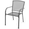 3 Piece Bistro Set Steel Anthracite