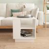 Coffee Table White 15.7"x15.7"x16.9" Engineered Wood