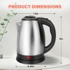 Stainless Steel Electric Tea Kettle, Electric Kettles for Boiling Water, 1.7L Electric Kettle, Cordless Water Boiler with 360 Degree Rotational Base