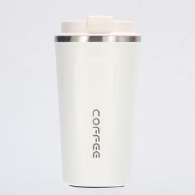 12 oz Stainless Steel Vacuum Insulated Tumbler - Coffee Travel Mug Spill Proof with Lid - Thermos Cup for Keep Hot/Ice Coffee; Tea and Beer (color: White)