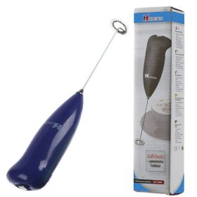 1pc Stainless Steel Handheld Electric Blender; Egg Whisk; Coffee Milk Frother (color: Blue)