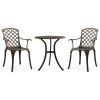 3 Piece Bistro Set Cast Aluminum Bronze