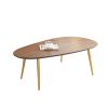 Modern Solid Wood Coffee Table Small Household Simple Home Tea Table Creative Oval Small Coffee Table for Living Room