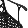 3 Piece Bistro Set Cast Aluminum Black