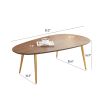 Modern Solid Wood Coffee Table Small Household Simple Home Tea Table Creative Oval Small Coffee Table for Living Room