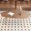 Modern Solid Wood Coffee Table Small Household Simple Home Tea Table Creative Oval Small Coffee Table for Living Room