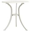 3 Piece Bistro Set Cast Aluminum White