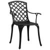 3 Piece Bistro Set Cast Aluminum Black