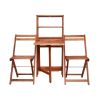 3 Piece Folding Bistro Set Solid Acacia Wood