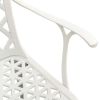 3 Piece Bistro Set Cast Aluminum White