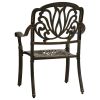 5 Piece Bistro Set Cast Aluminum Bronze