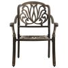 5 Piece Bistro Set Cast Aluminum Bronze