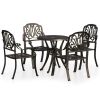 5 Piece Bistro Set Cast Aluminum Bronze