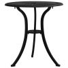 3 Piece Bistro Set Cast Aluminum Black