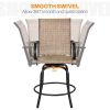 Patio Swivel Bar Stools Outdoor Chairs Set of 2 Outdoor High Bistro Stools Outdoor Furniture, All-Weather Patio Stools