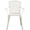 3 Piece Bistro Set Cast Aluminum White