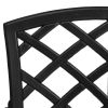 3 Piece Bistro Set Cast Aluminum Black