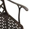 3 Piece Bistro Set Cast Aluminum Bronze