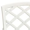 3 Piece Bistro Set Cast Aluminum White