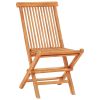 3 Piece Folding Bistro Set Solid Teak Wood